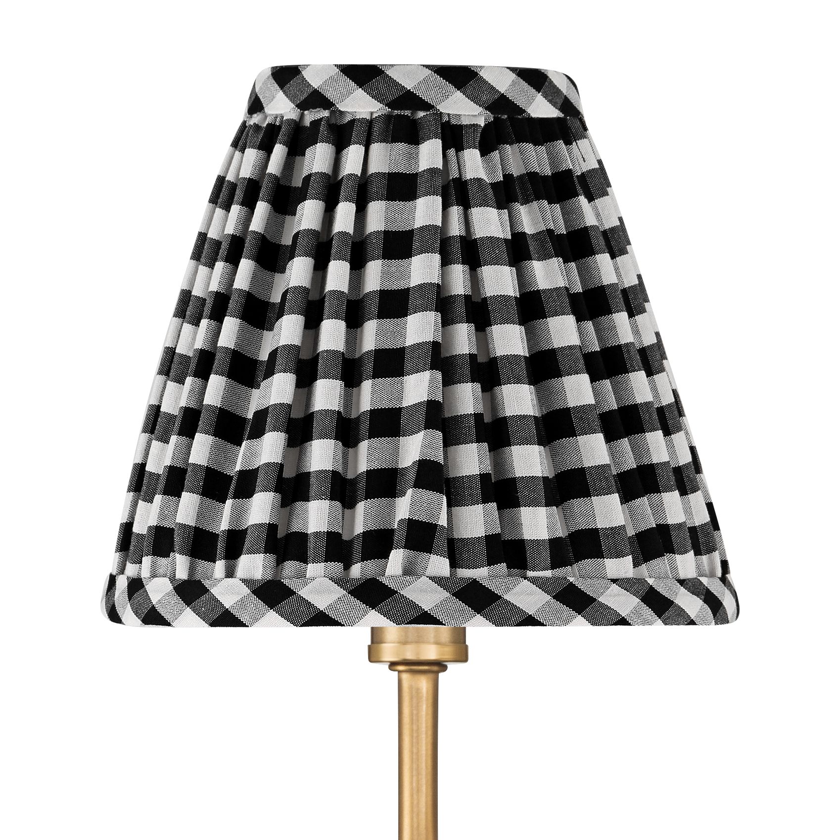Image 4 Ophelia 9 1/2"H Warm Brass Plug-In Wall Sconce Black Plaid Shade more views