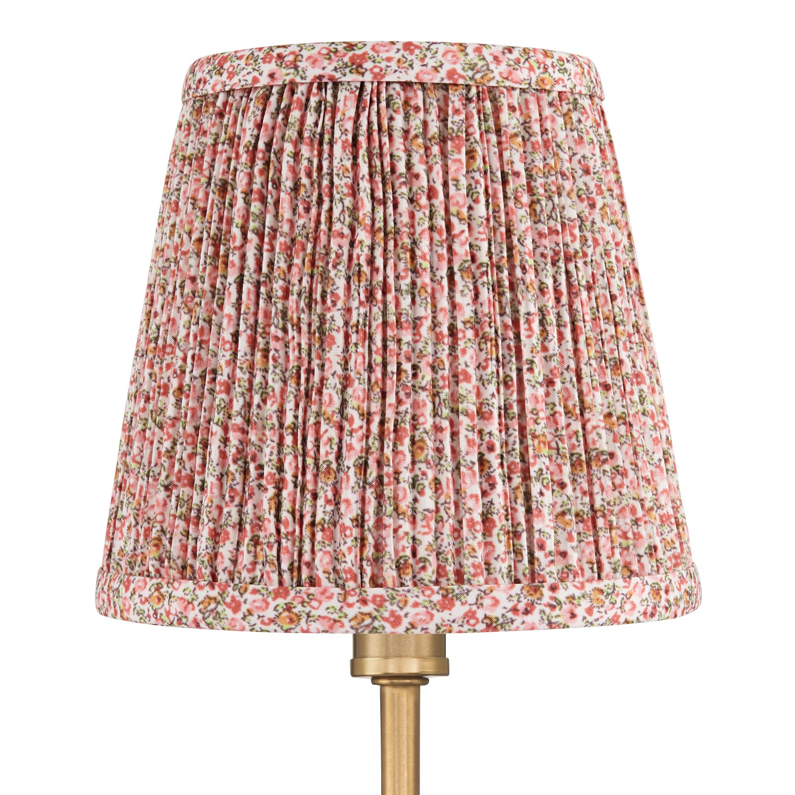 Image 3 Ophelia 9 1/2"H Warm Brass Plug-In Wall Sconce Pink Floral Shade more views