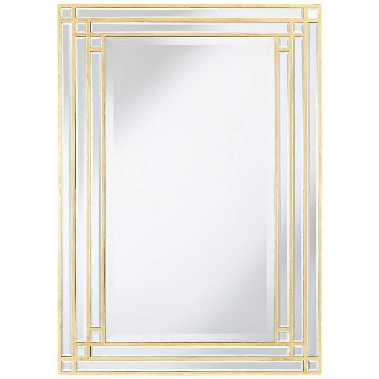 Image 1 Oppelo Gold Corner Facets 26 1/2"x37" Wall Mirror