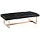 Oppland 50" Wide Black Eco Leather Tufted Bench