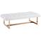 Oppland 50" Wide White Eco Leather Tufted Bench