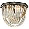 Optalique 16" Wide Bronze and Crystal Ceiling Light