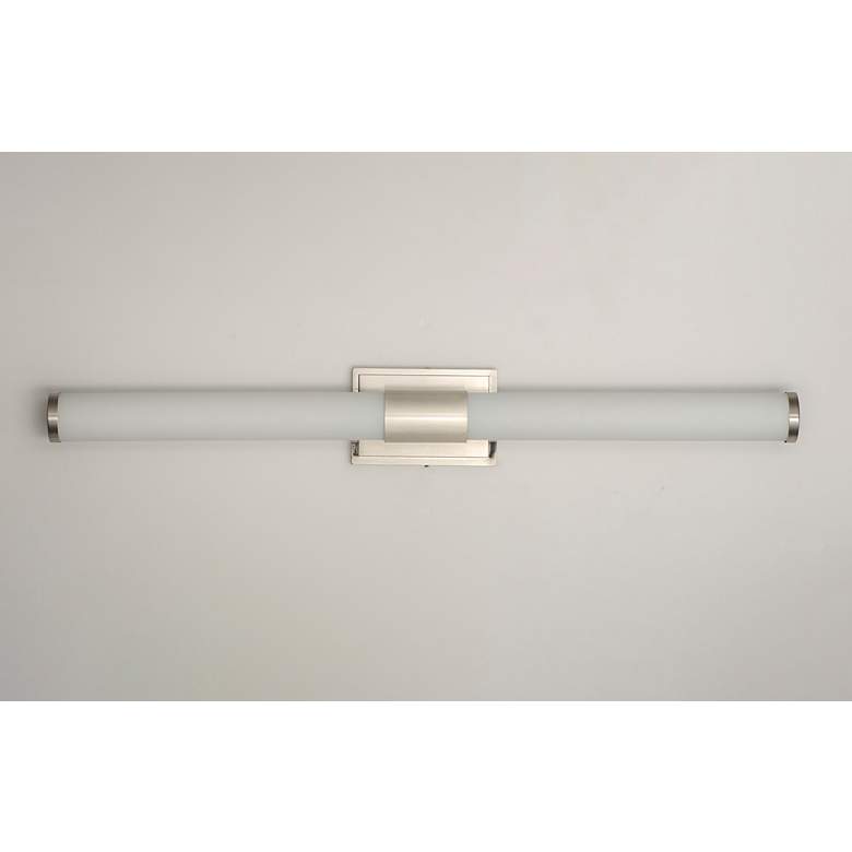 Image 2 Optic 1-Light 36" Wide Satin Nickel Vanity Light more views
