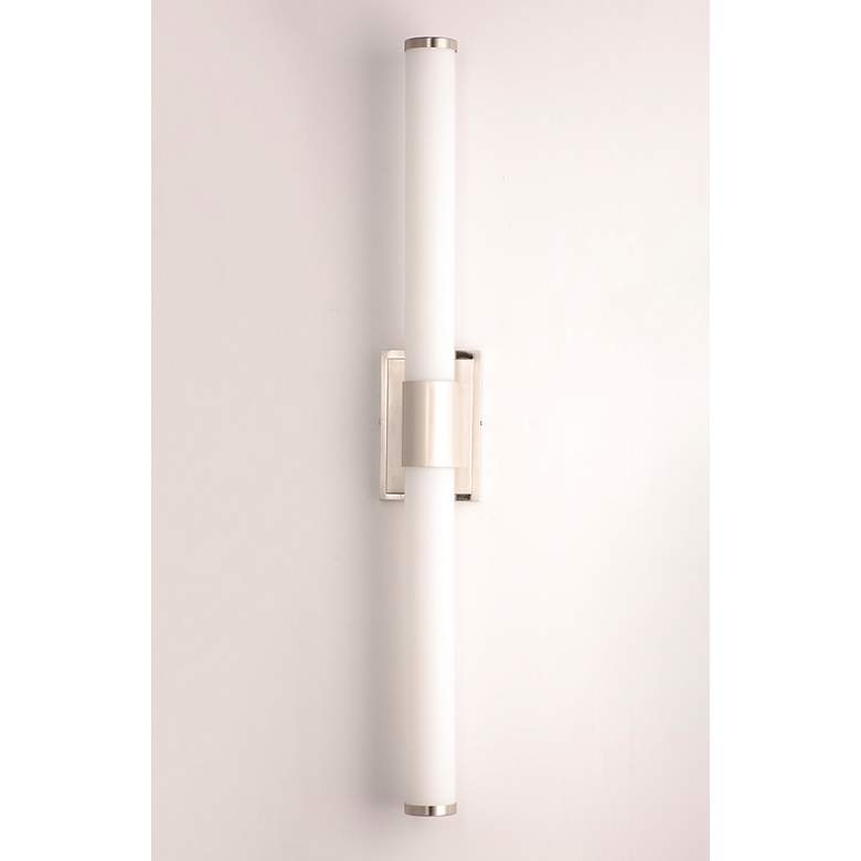Image 3 Optic 1-Light 36" Wide Satin Nickel Vanity Light more views