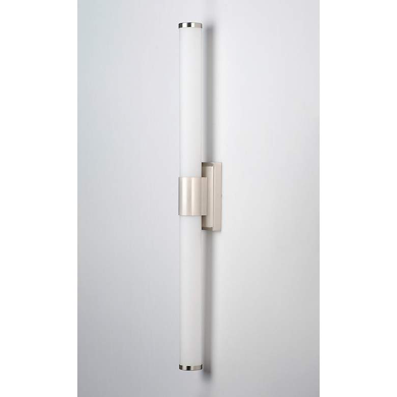 Image 5 Optic 1-Light 36" Wide Satin Nickel Vanity Light more views