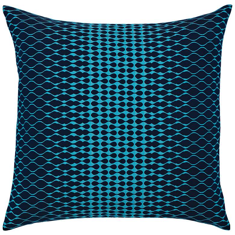 Image 1 Optic Azure Blue 20" Square Indoor-Outdoor Decorative Pillow