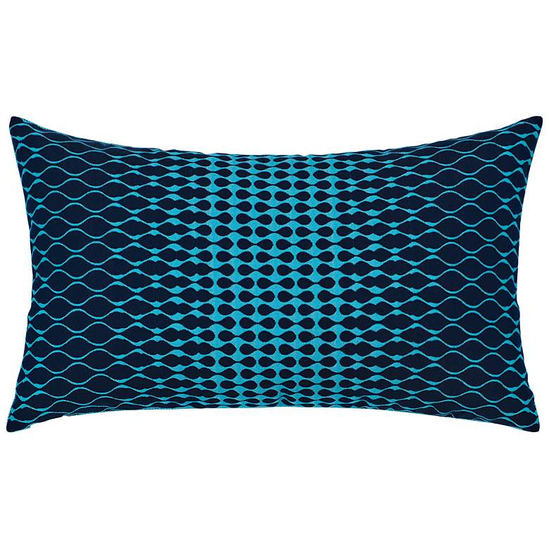 Image 1 Optic Azure Blue 20 inch x 12 inch Lumbar Indoor-Outdoor Pillow