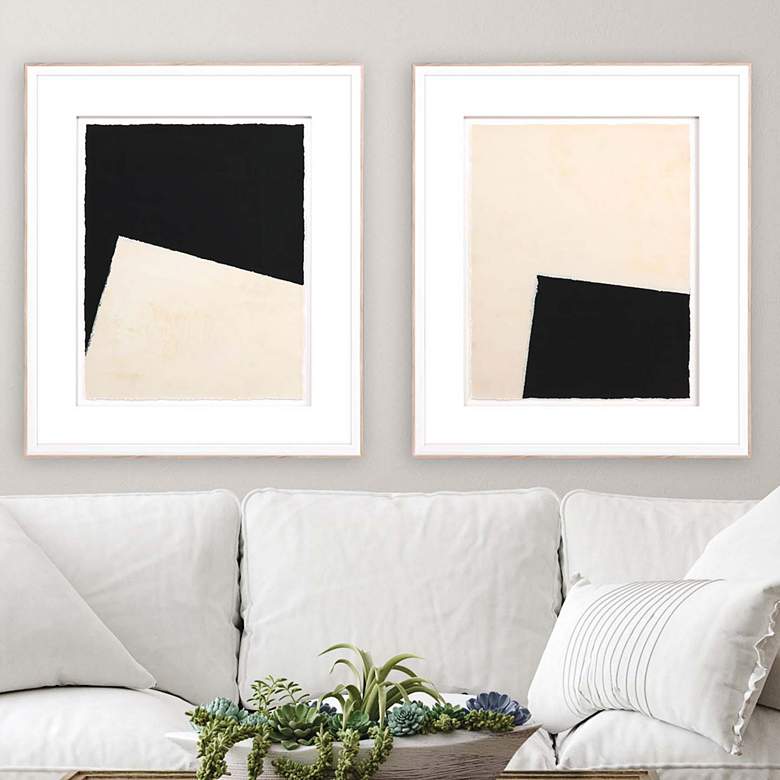 Image 2 Optical I 29" High 2-Piece Framed Giclee Wall Art Set