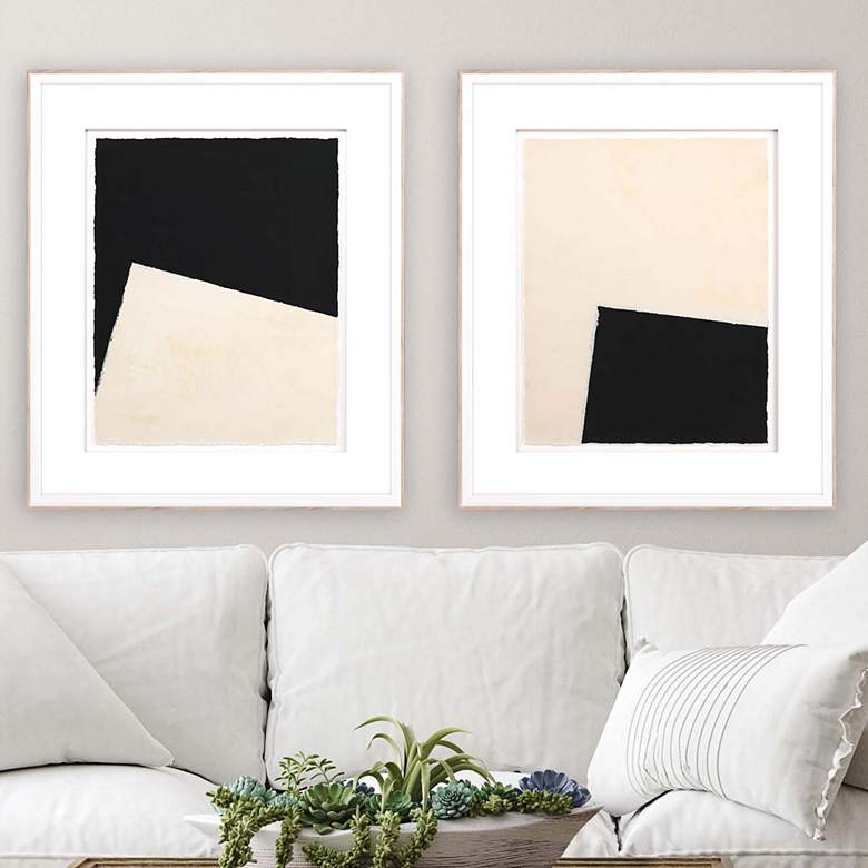 Image 2 Optical I 29 inch High 2-Piece Framed Giclee Wall Art Set