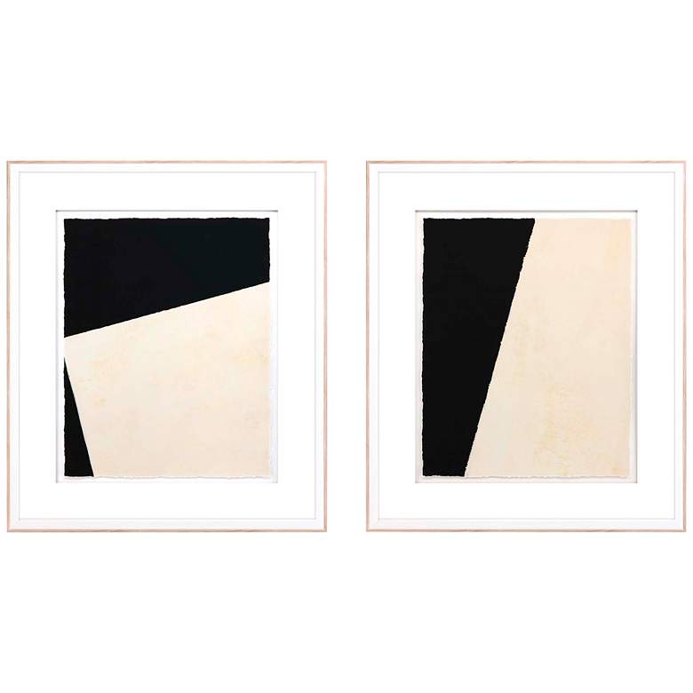 Image 3 Optical II 29" High 2-Piece Framed Giclee Wall Art Set