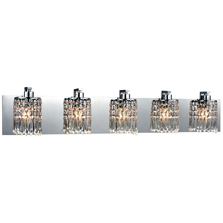 Image 1 Optix 35" Wide Polished Chrome 5-Light Bath Light