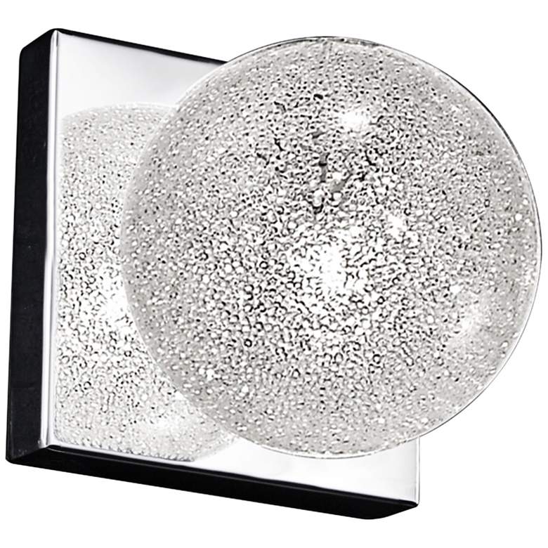Image 1 Opulence 4 1/4 inch High Mirrored Steel 1-Light Wall Sconce