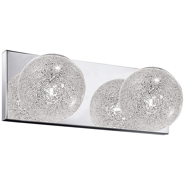 Image 1 Opulence 4 1/4 inch High Mirrored Steel 2-Light Wall Sconce