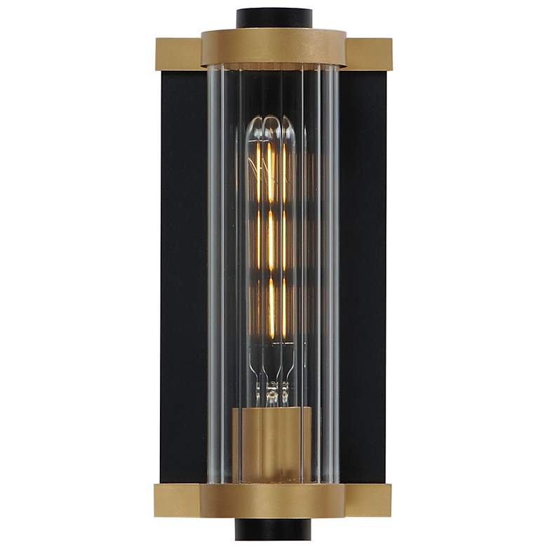 Image 2 Opulent-Outdoor Wall Mount - Black/Antique Brass