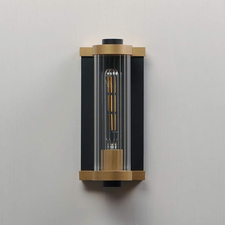 Image 3 Opulent-Outdoor Wall Mount - Black/Antique Brass more views