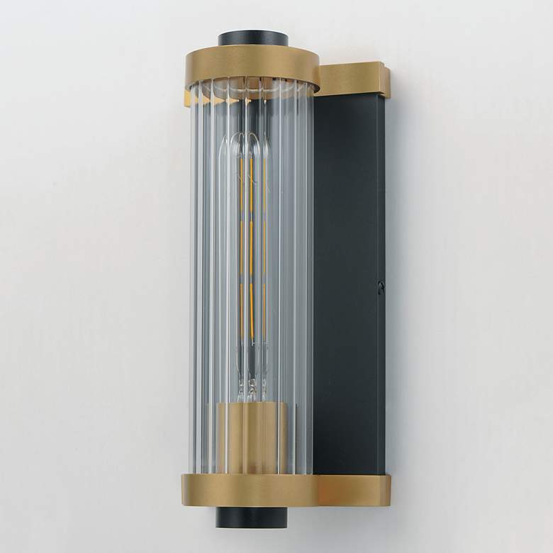 Image 4 Opulent-Outdoor Wall Mount - Black/Antique Brass more views