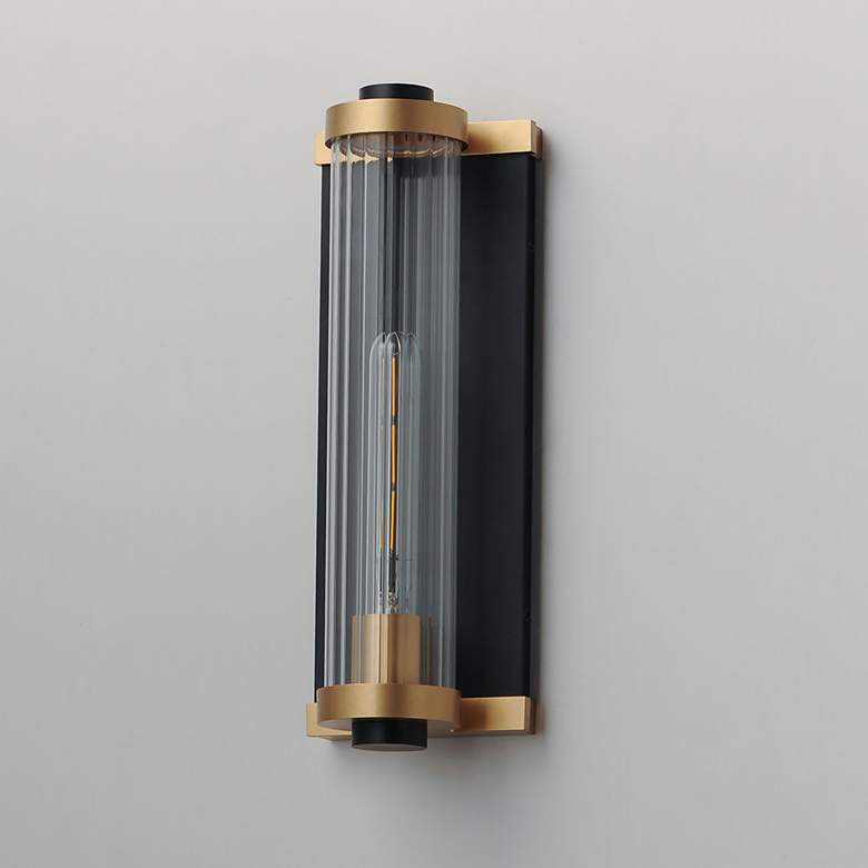 Image 3 Opulent-Outdoor Wall Mount - Black/Antique Brass more views
