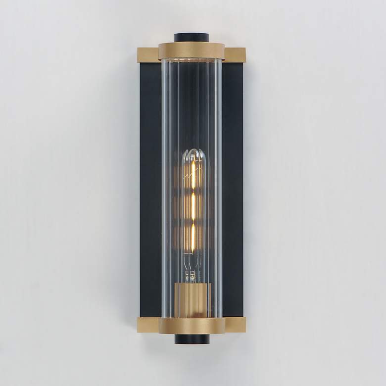 Image 4 Opulent-Outdoor Wall Mount - Black/Antique Brass more views