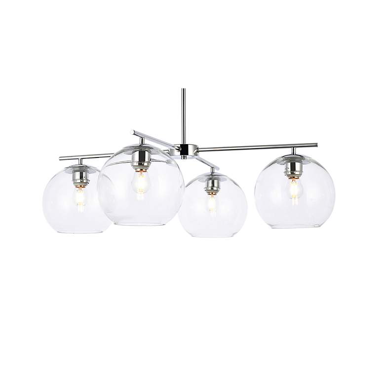 Image 4 Opus 30 3/4" Wide Chrome 4-Light Chandelier more views