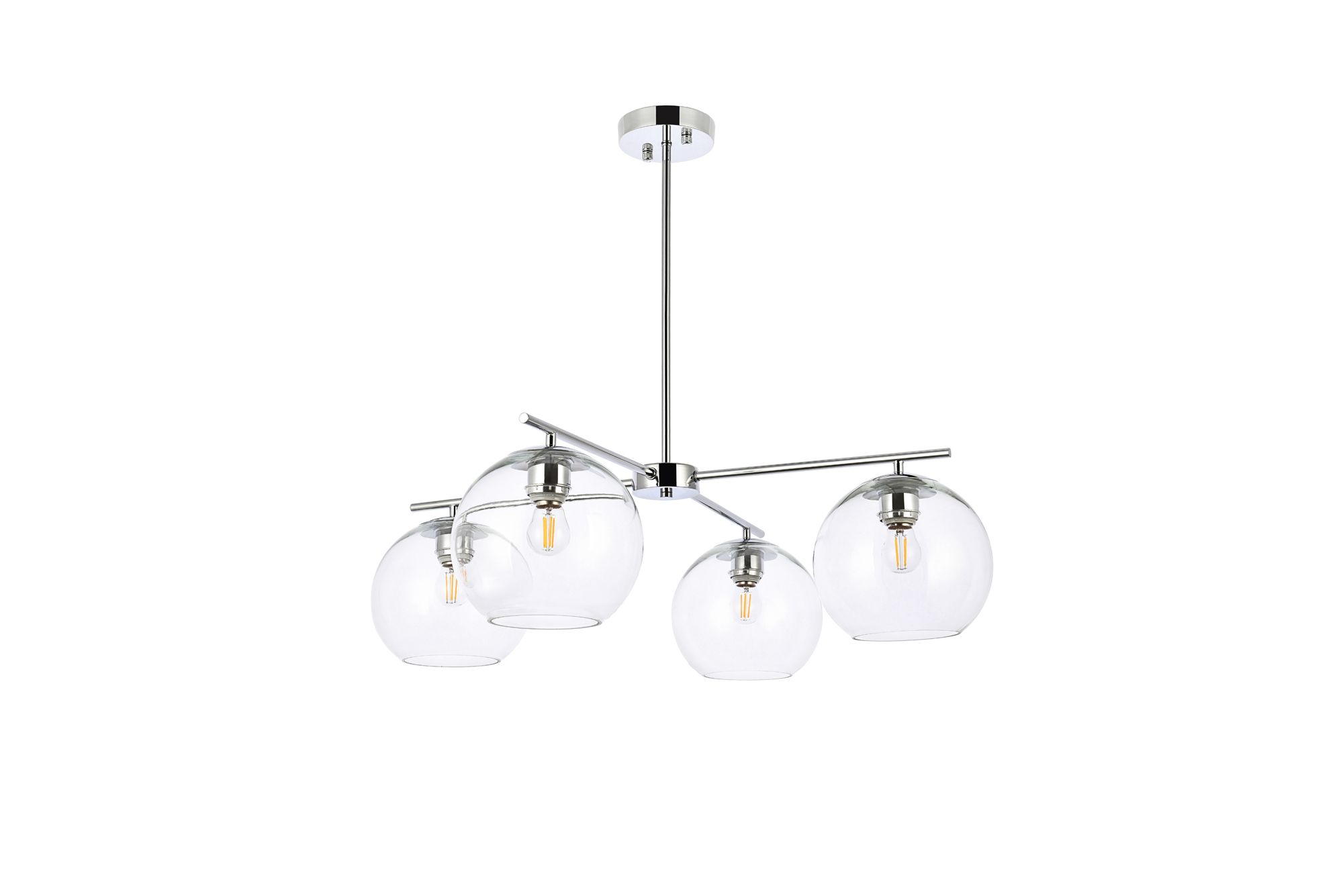 Opus 30 3/4" Wide Chrome 4-Light Chandelier