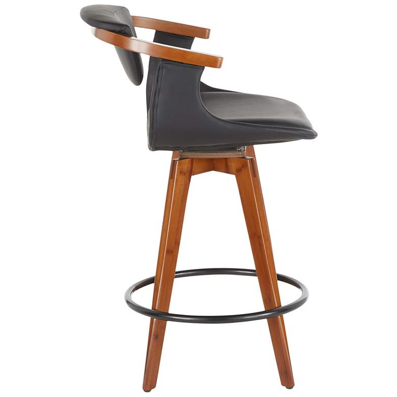 Image 2 Oracle Counter Stool in Bamboo and Black Faux Leather by LumiSource more views
