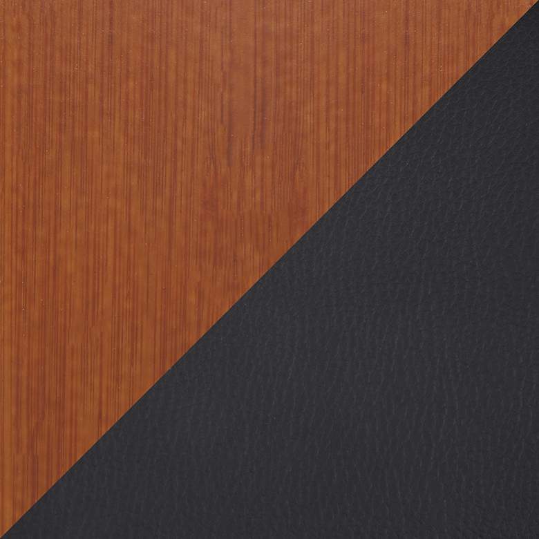 Image 7 Oracle Counter Stool in Bamboo and Black Faux Leather by LumiSource more views