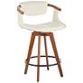 Thumbnail1 of Oracle Counter Stool in Bamboo and Cream Faux Leather by LumiSource