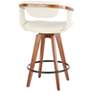 Thumbnail3 of Oracle Counter Stool in Bamboo and Cream Faux Leather by LumiSource more views