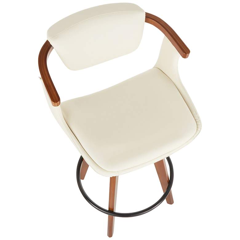 Image 6 Oracle Counter Stool in Bamboo and Cream Faux Leather by LumiSource more views