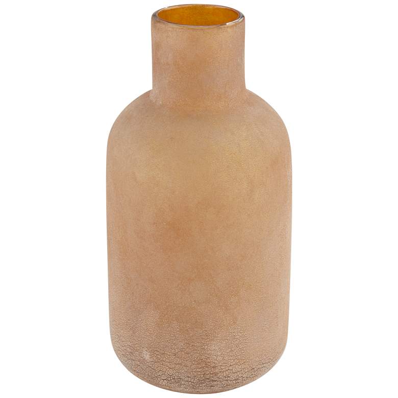 Image 2 Orange 10 1/4 inch High Glass Decorative Vase