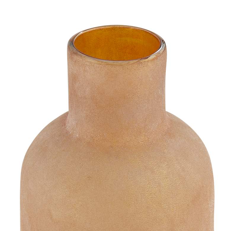 Image 3 Orange 10 1/4 inch High Glass Decorative Vase more views