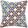 Orange and Blue Abstract 20" Square Poly Filled Pillow