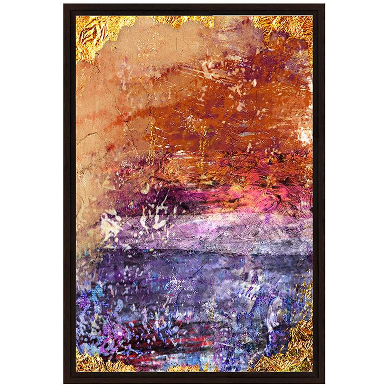 Image 1 Orange and Violet Grunge I 37 3/4" High Canvas Wall Art