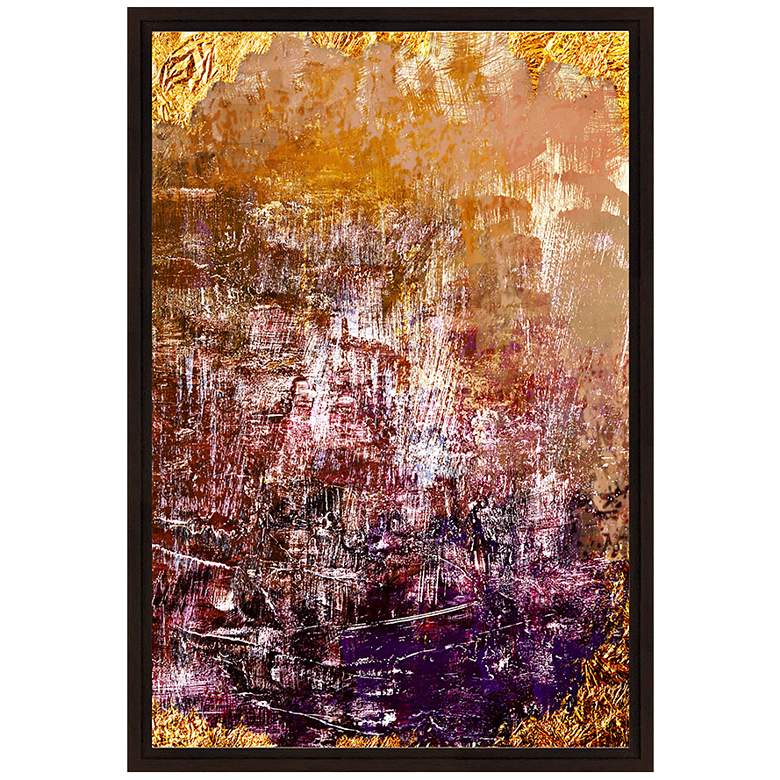 Image 1 Orange and Violet Grunge II 37 3/4" High Canvas Wall Art