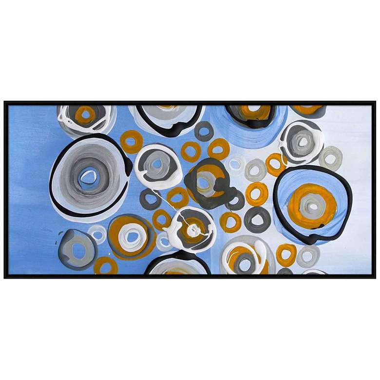 Image 1 Orange Circles 45 1/2 inch Wide Giclee Framed Wall Art