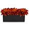 Orange Dahlia 15" Wide Faux Flowers in Black Planter