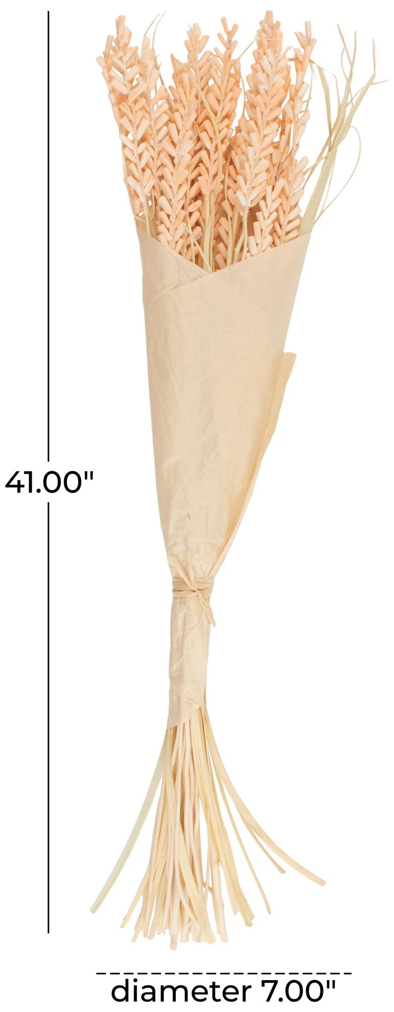 Image 7 Orange Dried Plant French Country Natural Foliage, 7" x 7" x 41" more views