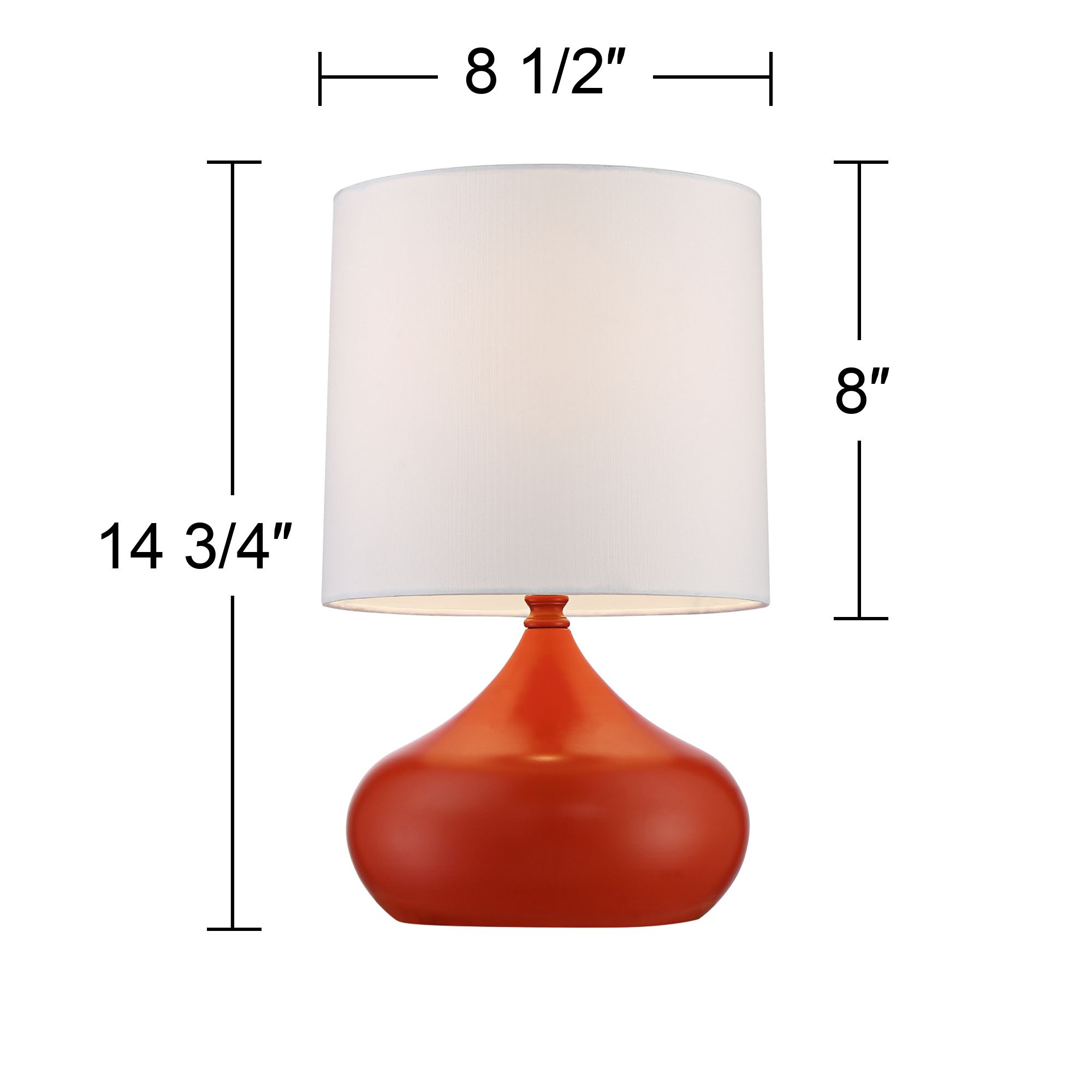 Orange Droplet 14 3/4" Small Modern Accent Lamps Set of 2 1P962 Lamps Plus