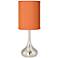 Orange Faux Silk 23 1/2" High Droplet Table Lamp