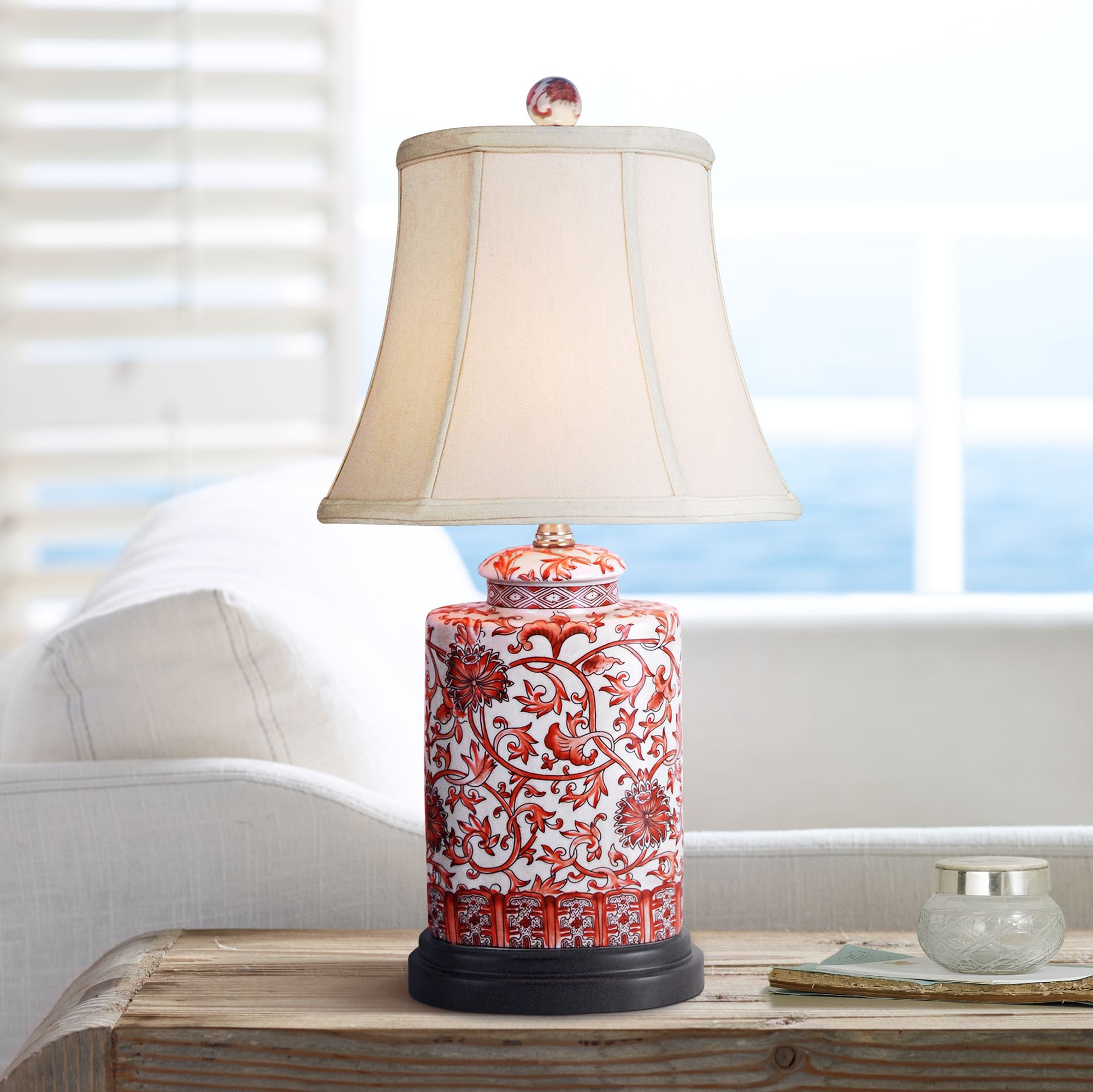 Floral store table lamp