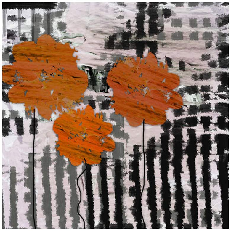 Image 1 Orange Focus 24 inch Square Giclee Canvas Wall Art