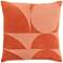 Orange Geometric 20" x 20" Poly Filled Throw Pillow