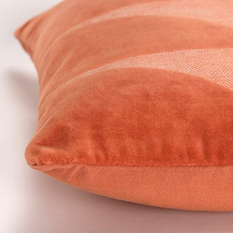 Image 2 Orange Geometric 20" x 20" Poly Filled Throw Pillow more views