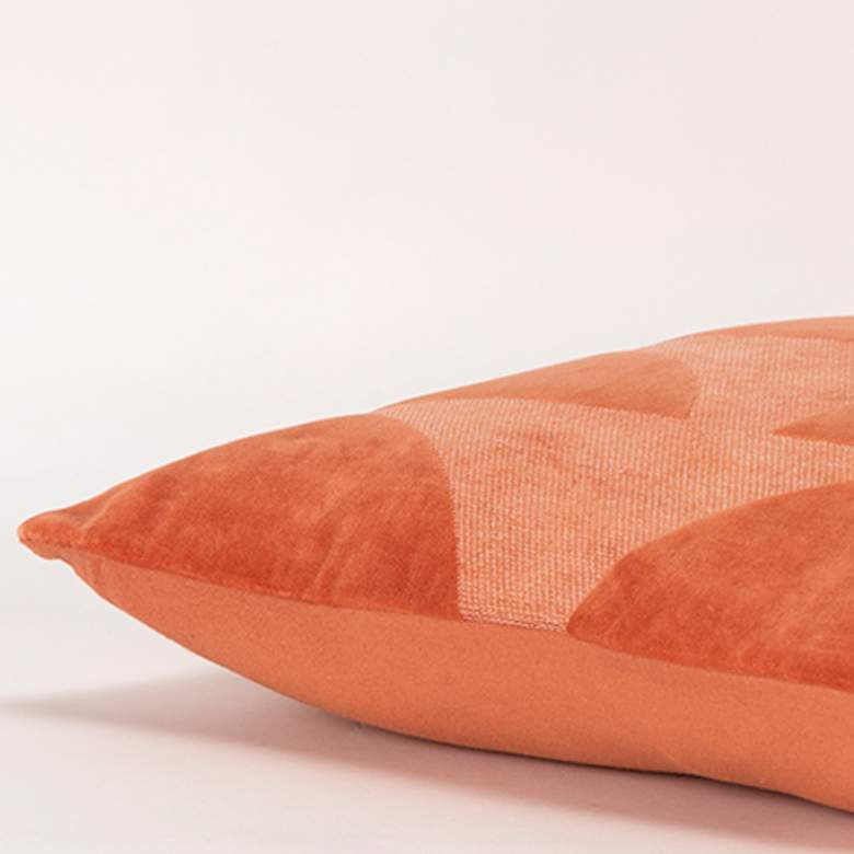 Image 4 Orange Geometric 20" x 20" Poly Filled Throw Pillow more views