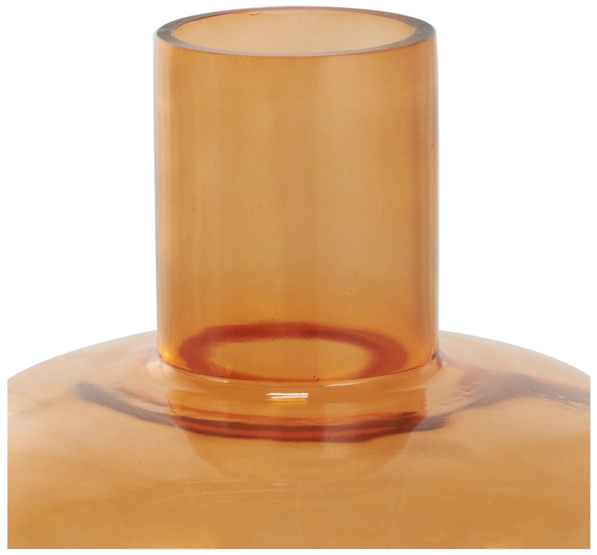 Image 3 Orange Glass Eclectic Vase, S/3 12", 10", 7"H more views