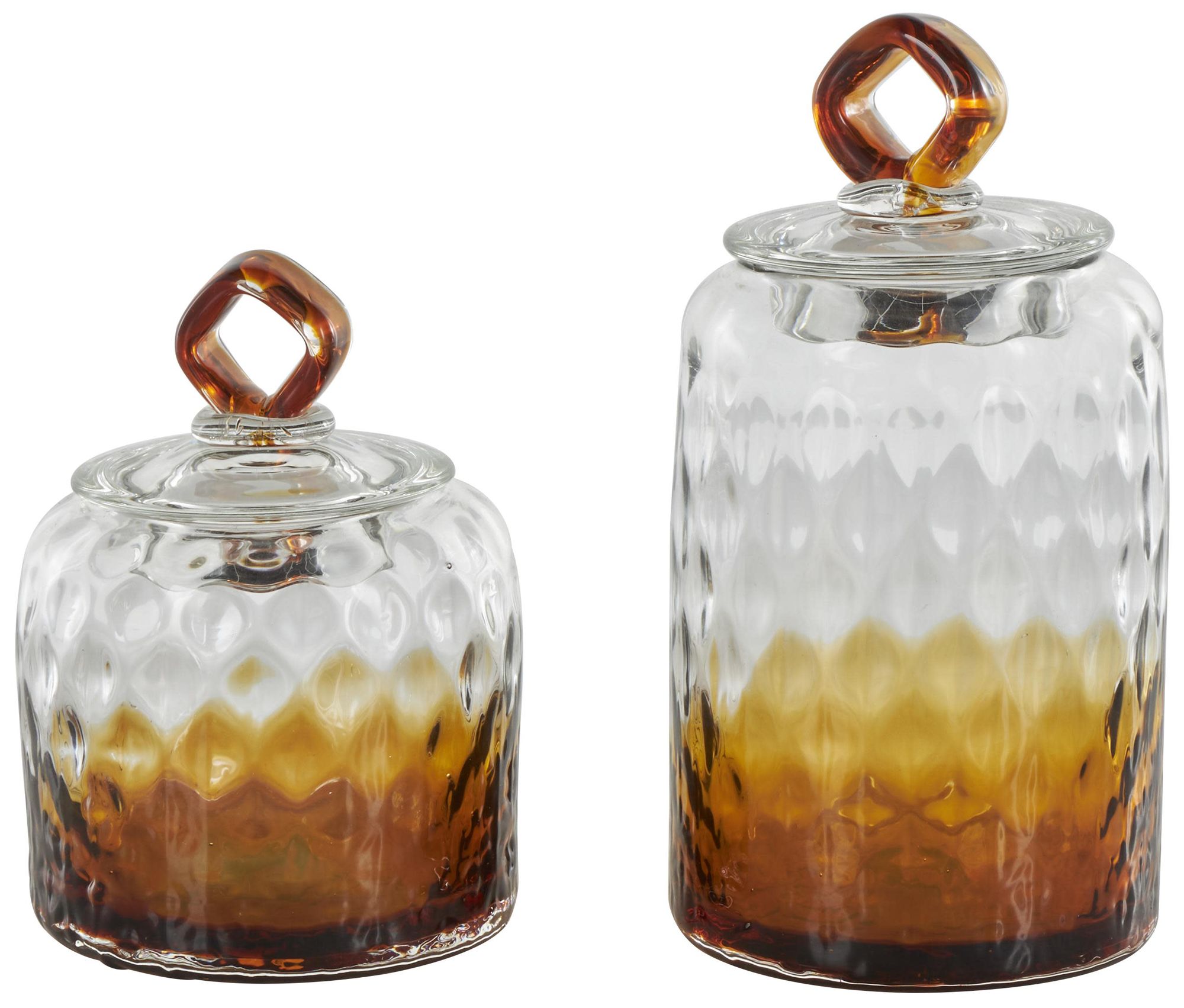 Image 2 Orange Glass Nautical Decorative Jars, S/2 9", 7"H