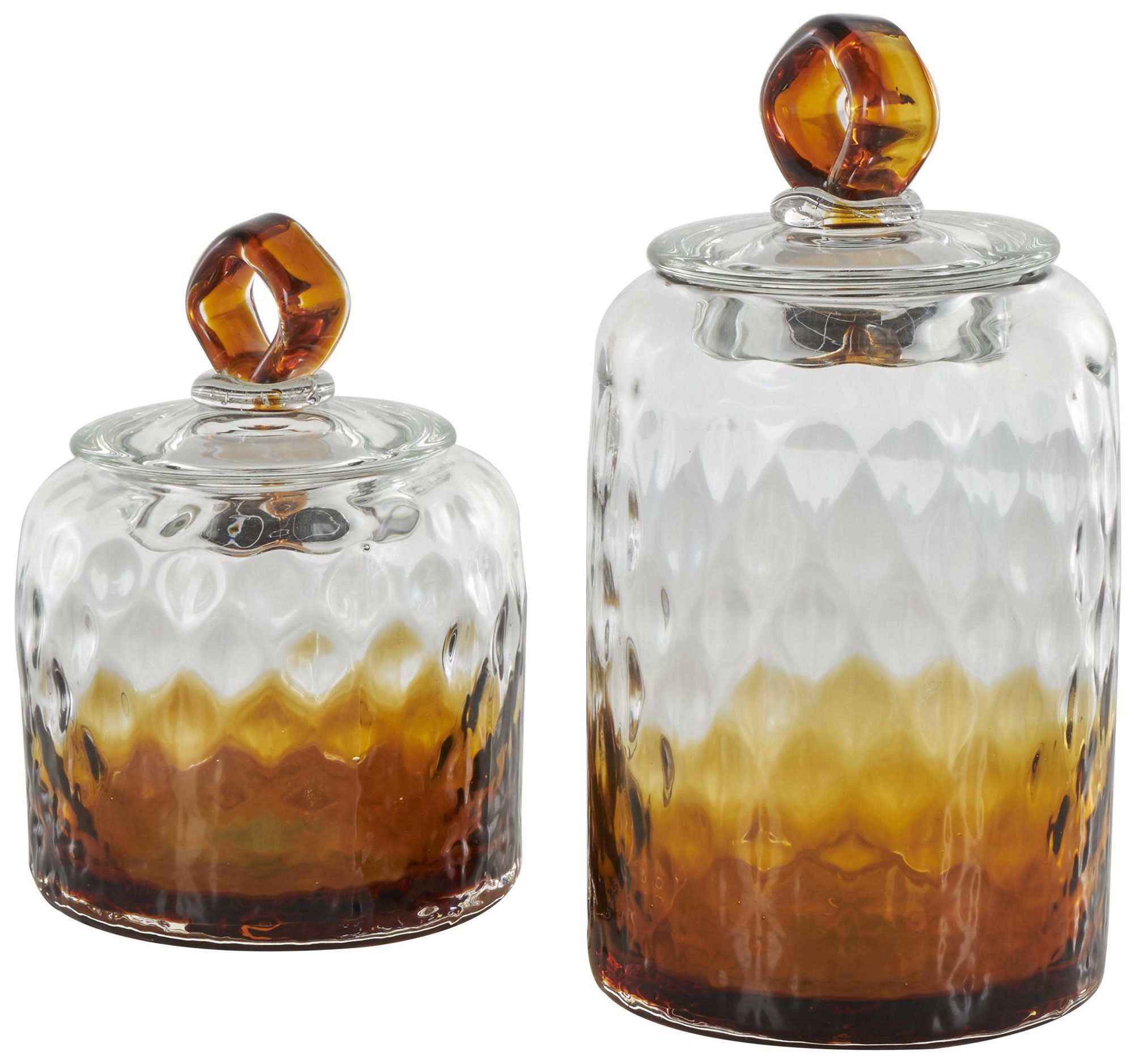 Image 6 Orange Glass Nautical Decorative Jars, S/2 9", 7"H more views