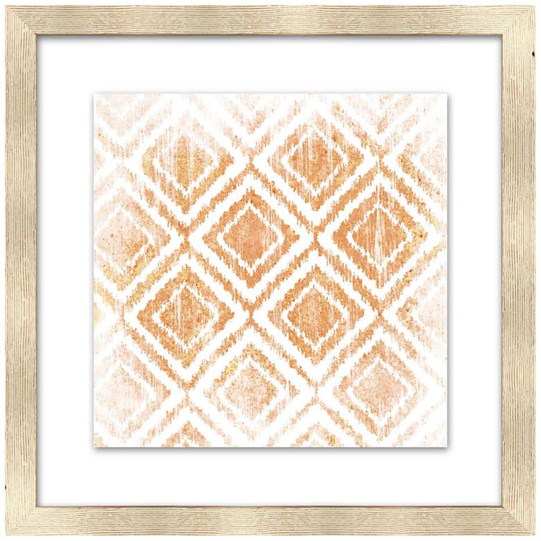 Image 1 Orange Patterns 18 inch Square Giclee Framed Wall Art 