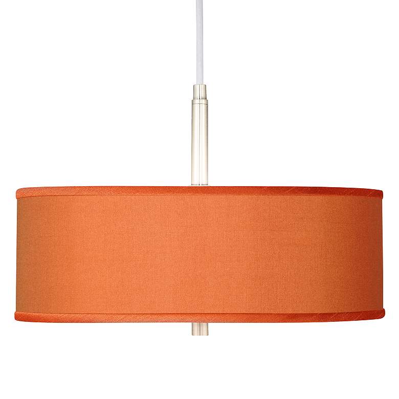 Image 1 Orange Polyester 16 inch Wide Pendant Light