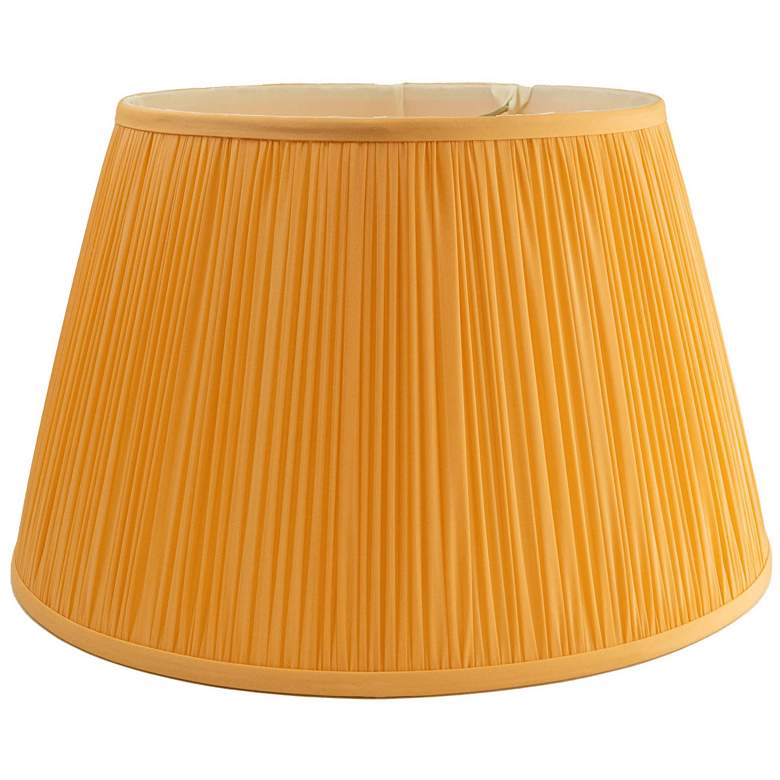 Image 1 Orange Softback Shirred Pleated Silk Lamp Shade 16x18x2 (Spider)